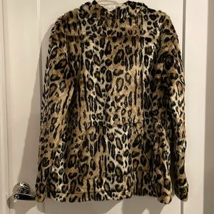 Leopard Cheetah Print Fur Hoodie